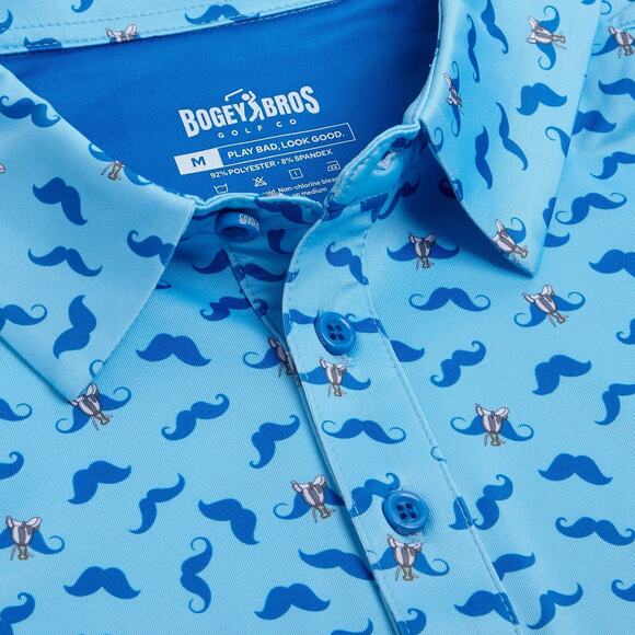 Bogey Bros Golf Co - Mustache Ride - Polo - Picture 3 of 6